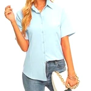 Size Medium Short Sleeve Dress Shirt. 32 bust